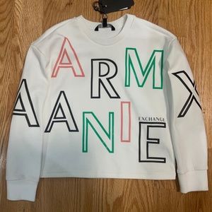 Armani Exchange Girls Multicolor Logo Sweatshirt